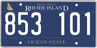 RI license plate 853101