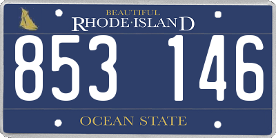RI license plate 853146