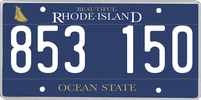 RI license plate 853150