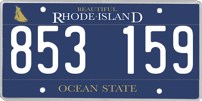 RI license plate 853159