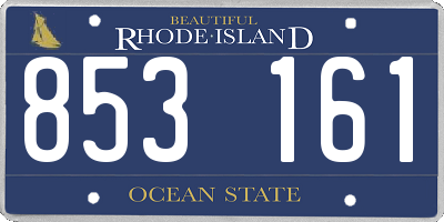 RI license plate 853161