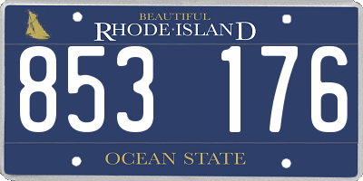 RI license plate 853176