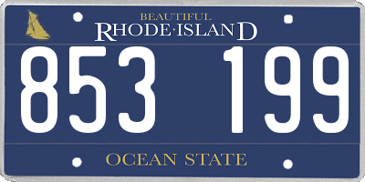 RI license plate 853199