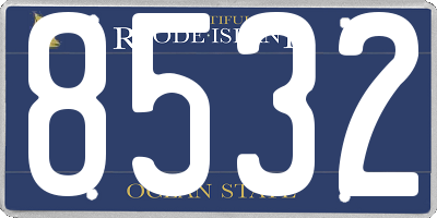 RI license plate 8532