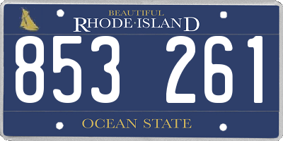 RI license plate 853261