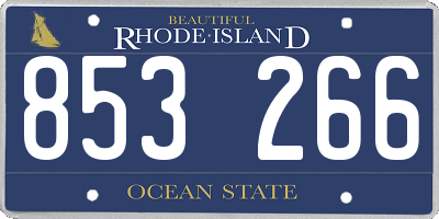RI license plate 853266