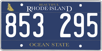 RI license plate 853295