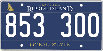 RI license plate 853300