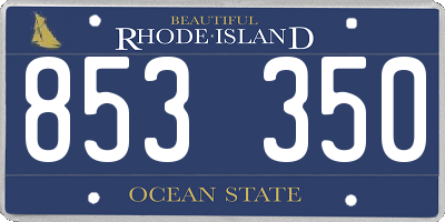 RI license plate 853350