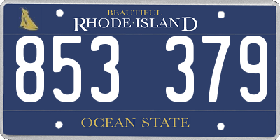 RI license plate 853379