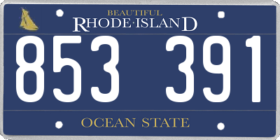 RI license plate 853391