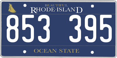 RI license plate 853395