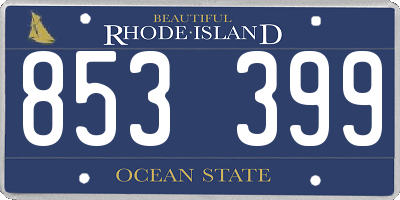 RI license plate 853399
