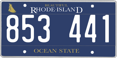 RI license plate 853441