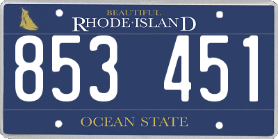 RI license plate 853451