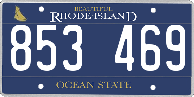 RI license plate 853469