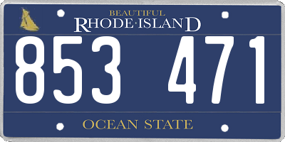 RI license plate 853471
