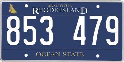 RI license plate 853479