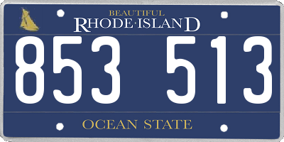 RI license plate 853513