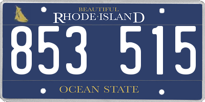 RI license plate 853515