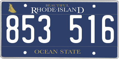 RI license plate 853516