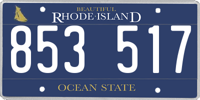 RI license plate 853517