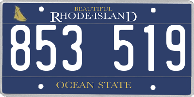 RI license plate 853519
