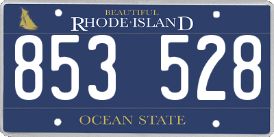 RI license plate 853528