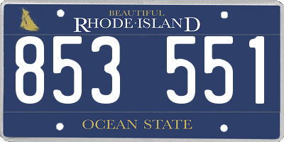 RI license plate 853551