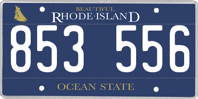 RI license plate 853556