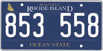 RI license plate 853558