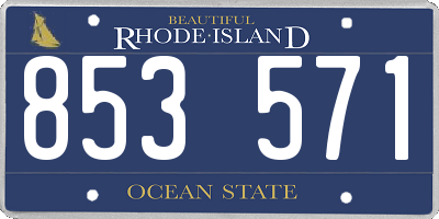 RI license plate 853571