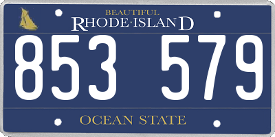 RI license plate 853579