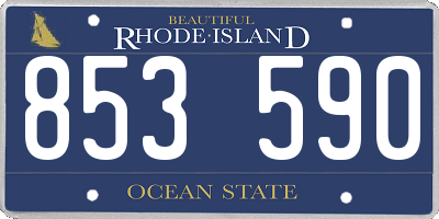RI license plate 853590