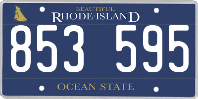 RI license plate 853595