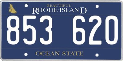 RI license plate 853620