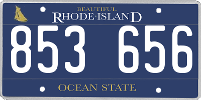 RI license plate 853656