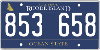 RI license plate 853658