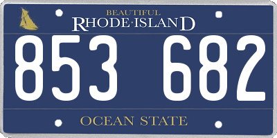 RI license plate 853682