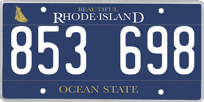 RI license plate 853698