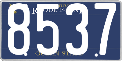 RI license plate 8537