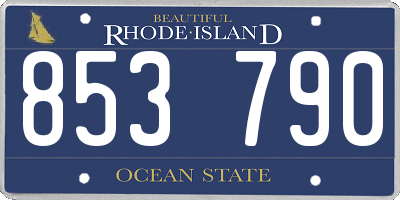RI license plate 853790