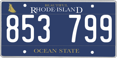 RI license plate 853799