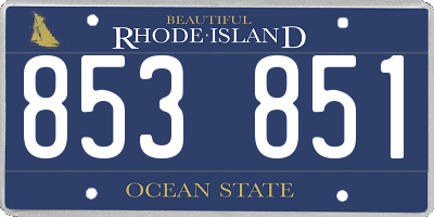 RI license plate 853851