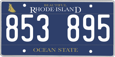 RI license plate 853895