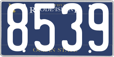 RI license plate 8539