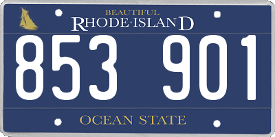 RI license plate 853901
