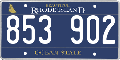 RI license plate 853902