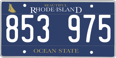RI license plate 853975