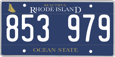 RI license plate 853979